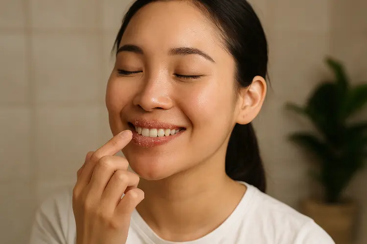 Bibir Kering Akibat Lipstik - Eksfoliasi Bibir Secara Lembut