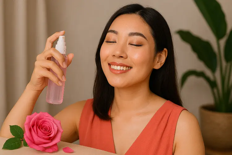 Menggunakan Semprotan Air Mawar - Menyempurnakan Hasil Makeup